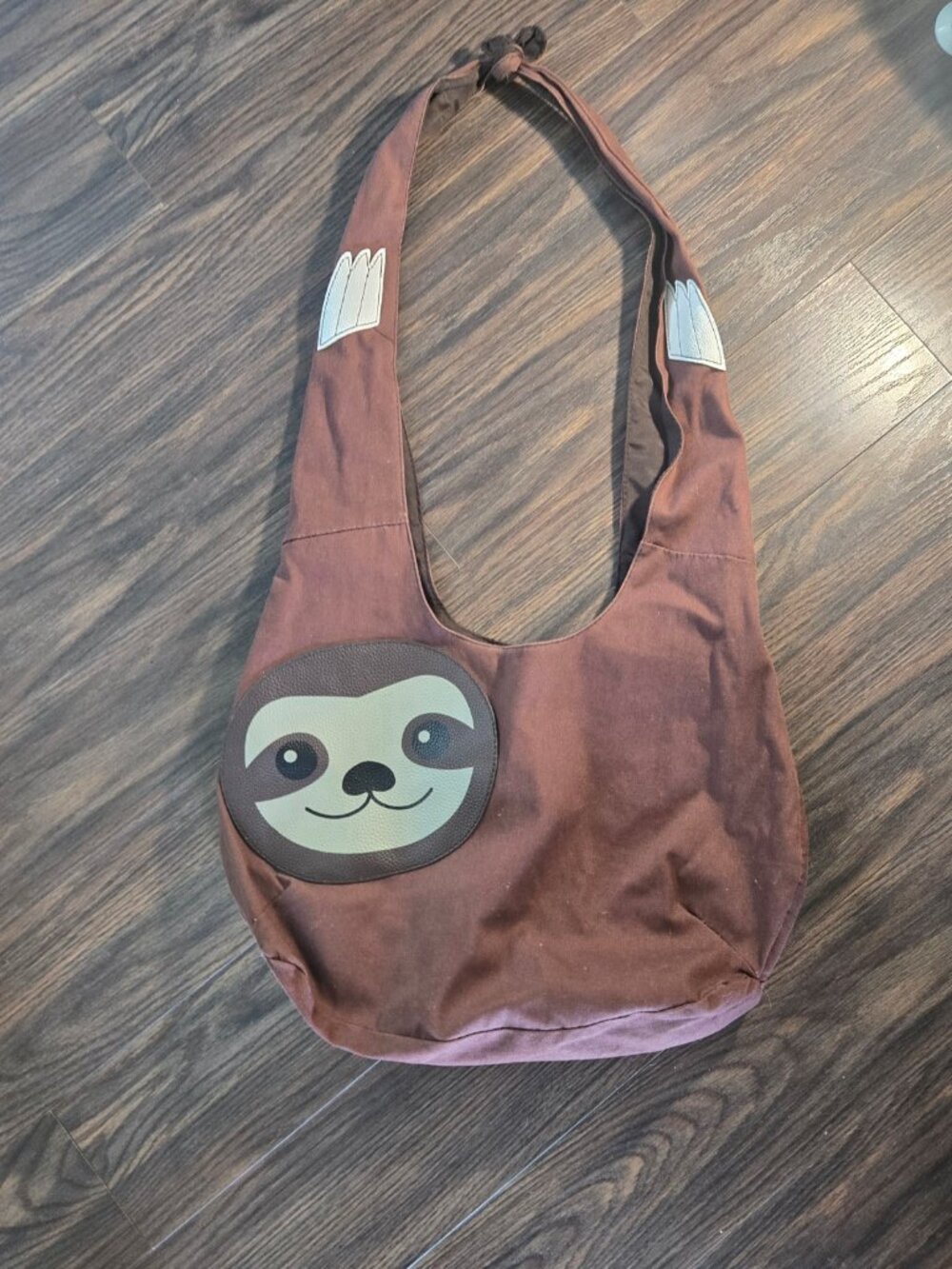 SLEEPYVILLE CRITTERS "Hang Loose" Sloth Canvas Sling Hobo Bag NWOT